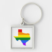 Gay Pride | Texas Rainbow Sleutelhanger (Voorkant)