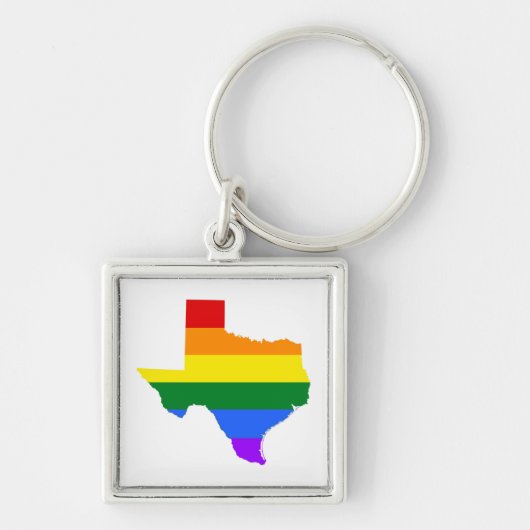 Gay Pride | Texas Rainbow Sleutelhanger (Voorkant)