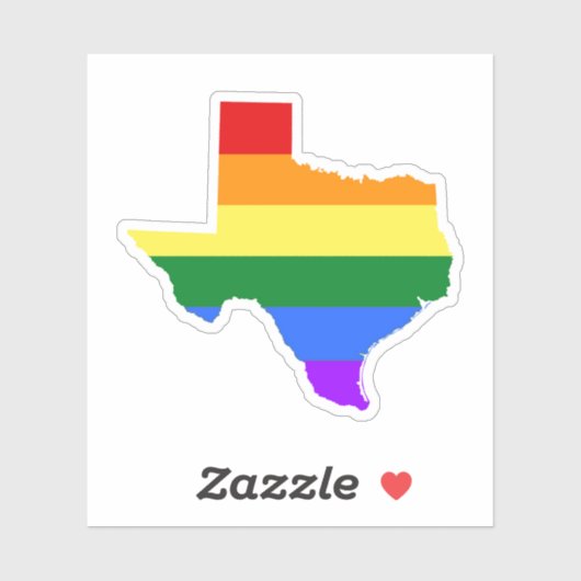 Gay Pride | Texas Rainbow Sticker (Vel)