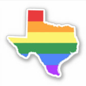 Gay Pride | Texas Rainbow Sticker (Voorkant)