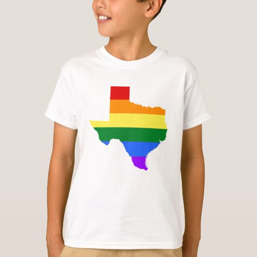 Gay Pride | Texas Rainbow T-shirt (Voorkant)