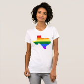 Gay Pride | Texas Rainbow T-shirt (Voorkant volledig)