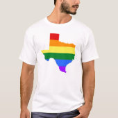 Gay Pride | Texas Rainbow T-shirt (Voorkant)