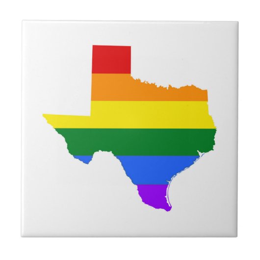 Gay Pride | Texas Rainbow Tegeltje (Voorkant)