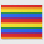 Gay Pride Thin Stripe Cadeaupapier (Vlak)