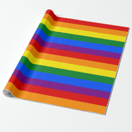Gay Pride Thin Stripe Cadeaupapier