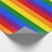 Gay Pride Thin Stripe Cadeaupapier (Hoek)