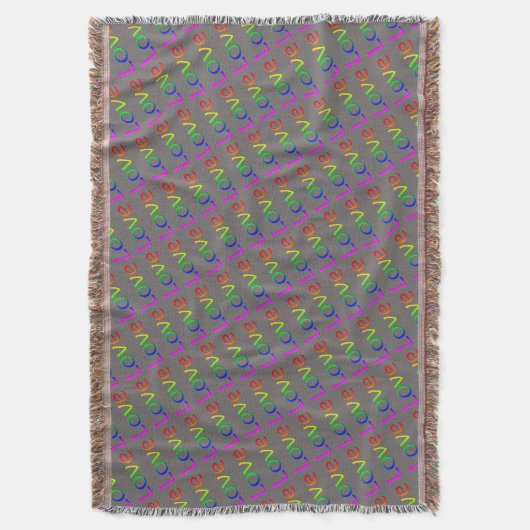 Gay Pride Throw Blanket Rainbow Love Decor Deken (Voorkant Verticaal)