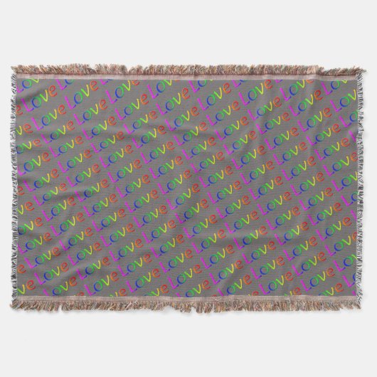 Gay Pride Throw Blanket Rainbow Love Decor Deken (Voorkant)