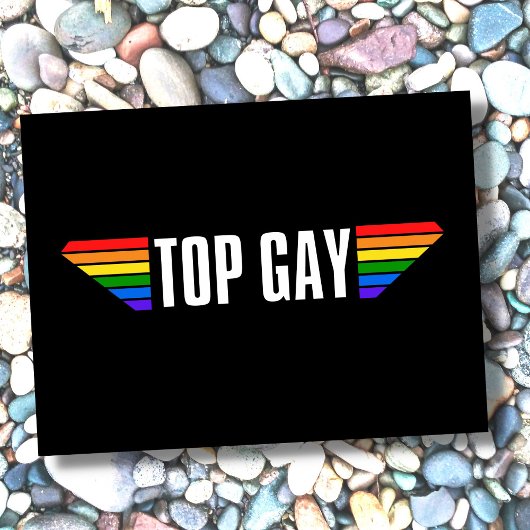 Gay Pride Top Gay Pride Regenboogvlag LGBT LGBTQ Briefkaart