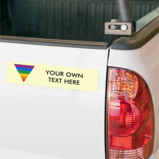 Gay Pride Triangle Bumpersticker (Op Truck)