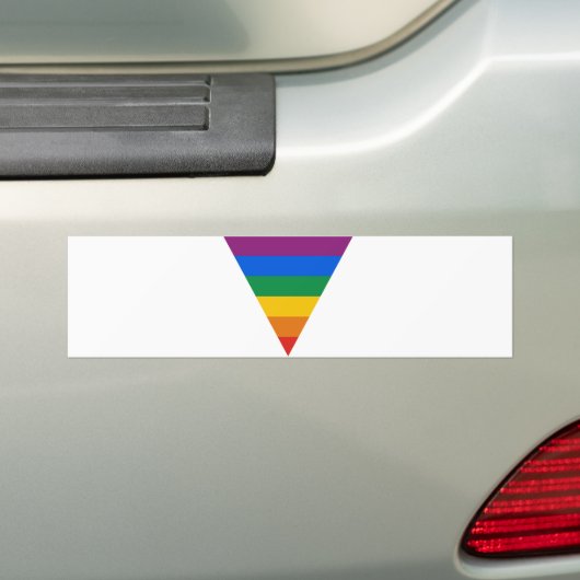 Gay Pride Triangle Bumpersticker (Op auto)