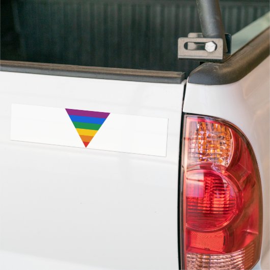 Gay Pride Triangle Bumpersticker (Op Truck)
