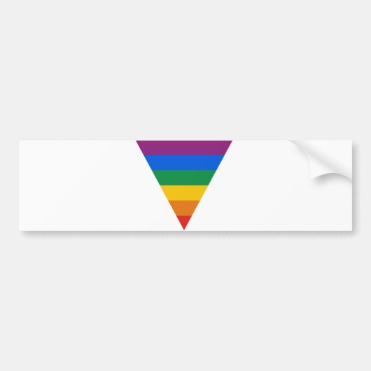 Gay Pride Triangle Bumpersticker (Voorkant)