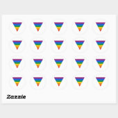 Gay Pride Triangle Ronde Sticker (Vel)