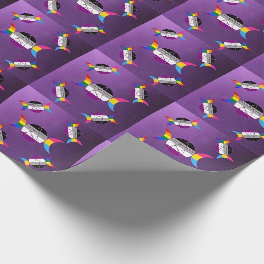 Gay Pride Triple Goddess Pentacle Cadeaupapier (Hoek)