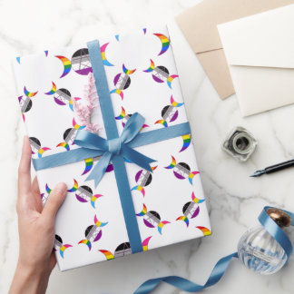 Gay Pride Triple Moon Goddess Pentacle Cadeaupapier