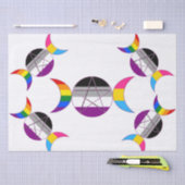 Gay Pride Triple Moon Goddess Pentacle Tissuepapier (Craft)