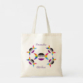 Gay Pride Triple Moon Goddess Pentacle Tote Bag (Achterkant)