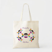 Gay Pride Triple Moon Goddess Pentacle Tote Bag (Voorkant)