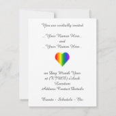 Gay Pride Trouwkaarten Regenboog Liefde Kaarten (Achterkant)