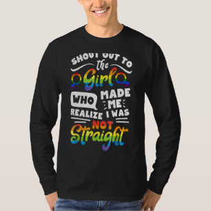 Gay Pride uit naar het meisje van de lesbische pri T-shirt