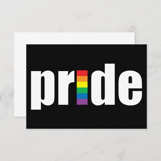 Gay Pride Uitnodiging (Voorkant / Achterkant)