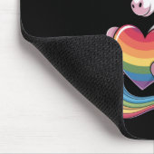 Gay Pride Unicorn Hart Regenboog Vlag LGBT Muismat (Hoek)