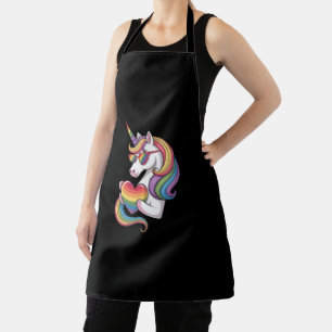 Gay Pride Unicorn Hart Regenboog Vlag LGBT Schort