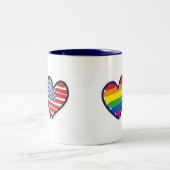 Gay Pride USA Tweekleurige Koffiemok (Center)