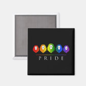 Gay Pride van Leeuwen - LGBT Magneet (Voorkant / Achterkant)