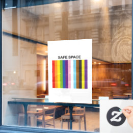 Gay Pride Veilige Ruimte Inclusief Kleuren Raamsticker