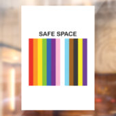 Gay Pride Veilige Ruimte Inclusief Kleuren Raamsticker (Vel 2)