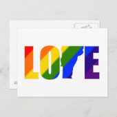 Gay Pride Vermont Love Postcard Briefkaart (Voorkant / Achterkant)