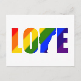 Gay Pride Vermont Love Postcard Briefkaart