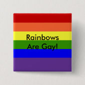 Gay Pride Vierkante Button 5,1 Cm (Voorkant)