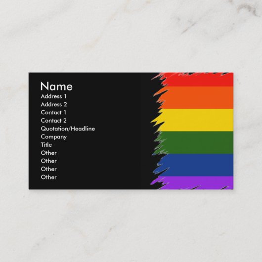 Gay Pride Visitekaartje (Voorkant)
