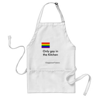 gay-pride vlag-738850, alleen homo in de keuken... standaard schort