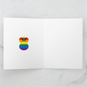 Gay Pride Vlag Black Angel Kerst Gepersonaliseerd Kaart (Binnen)