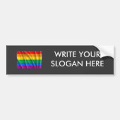Gay Pride vlag - Bumpersticker (Voorkant)