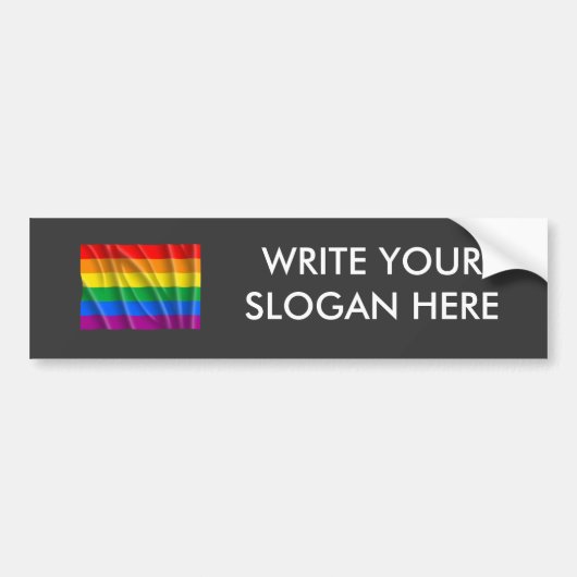Gay Pride vlag - Bumpersticker (Voorkant)