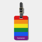 Gay Pride vlag gepersonaliseerd Bagagelabel (Voorkant verticaal)