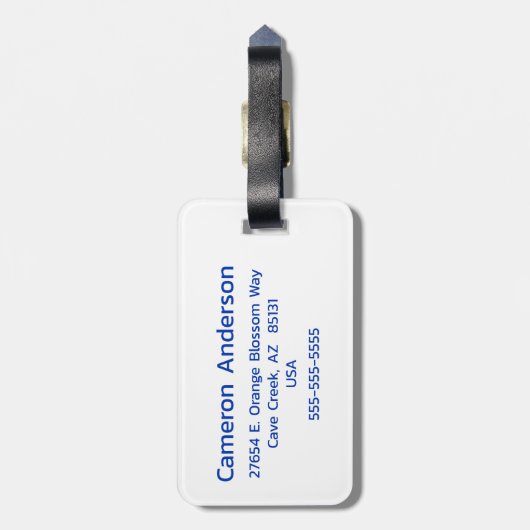 Gay Pride vlag gepersonaliseerd Bagagelabel (Achterkant verticaal)