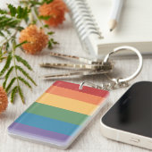 Gay Pride Vlag Heathershirt Sleutelhanger (Voorkant Rechts)