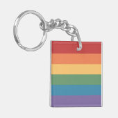 Gay Pride Vlag Heathershirt Sleutelhanger (Voorkant Links)