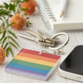Gay Pride Vlag Heathershirt Sleutelhanger (Voorkant Rechts)