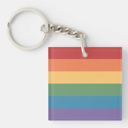 Gay Pride Vlag Heathershirt Sleutelhanger (Voorkant)