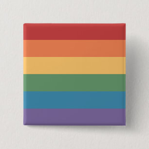 Gay Pride Vlag Heathershirt Vierkante Button 5,1 Cm