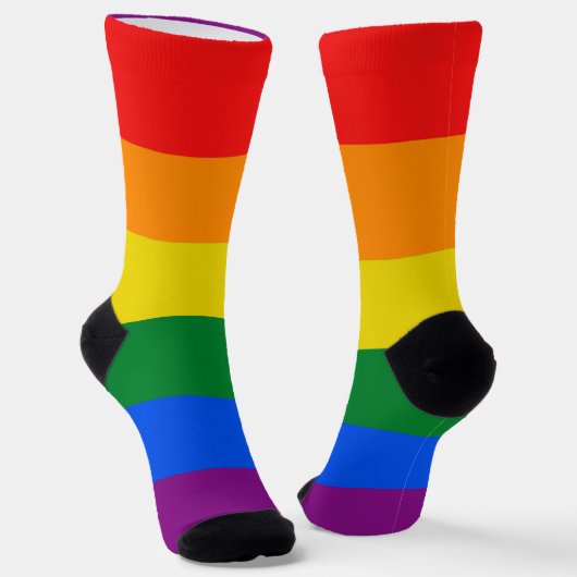Gay Pride vlag kleuren strepen raamfolie Sokken (Gebogen)