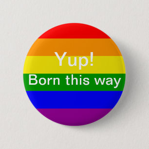 Gay Pride vlag op deze manier Ronde Button 5,7 Cm